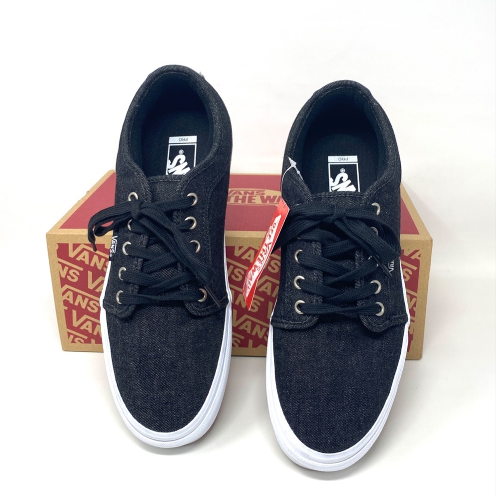 VANS Shoes Men's Size VN0A38CGRY8 Sneakers Chukka Low Denim Black Pewter White - Picture 4 of 8